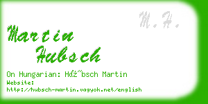 martin hubsch business card